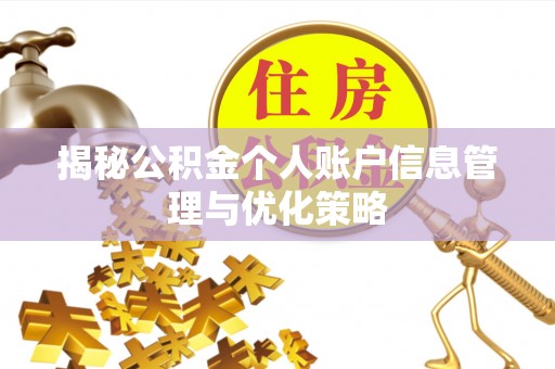 万宁揭秘公积金个人账户信息管理与优化策略